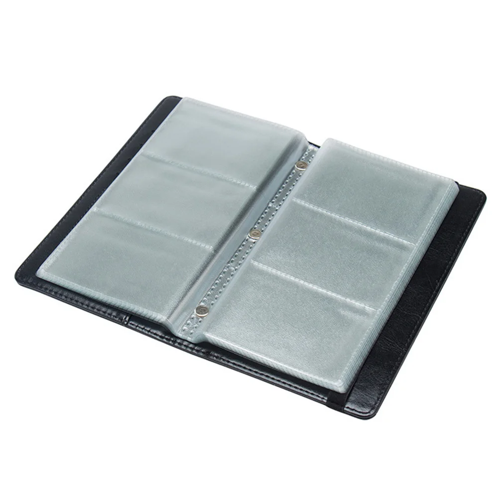 

1pc Large Capacity Case Modern Portable Holder Portable Pu Holder For Credit Name Cards Gift Cards Storage Organizer