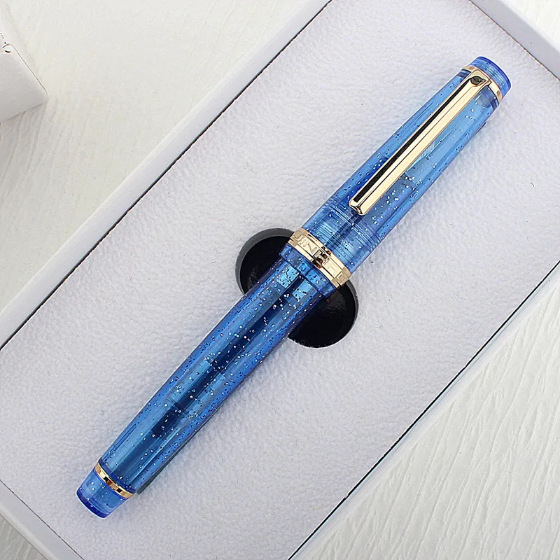 

Jinhao 82 Acrylic Fountain Pen Spin Golden EF F Nib Elegante Writing Ink Pens for Business Office School Supplies Gifts Pen