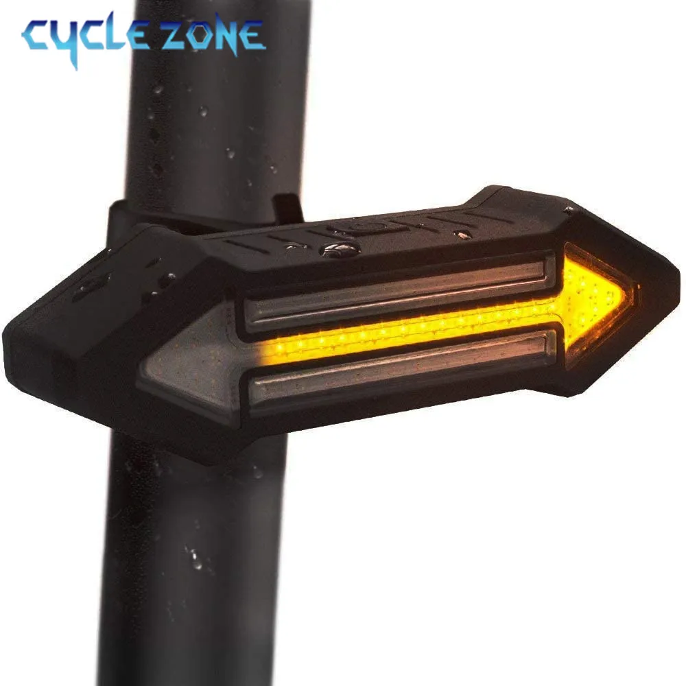 500 Lumen Bike Light Rear Wireless LED Brake Bicycle Taillight USB Rechargeable Remote Control Turn Signals Lamp For Bicycle