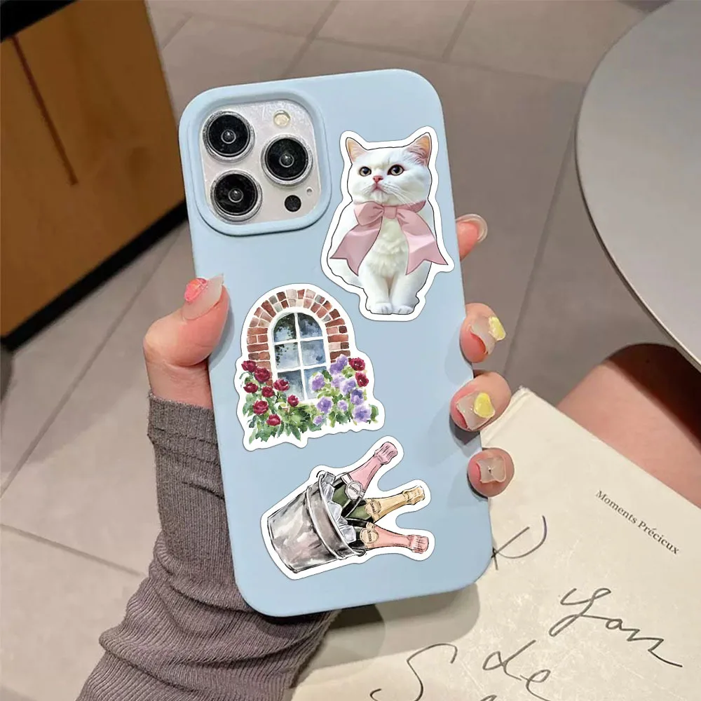50PCS Aesthetic Pinterest Sticker Decoration Fashion Harajuku Laptop Luggage Creative Wall Bar Decor Streetwear Creative Sticker image 4