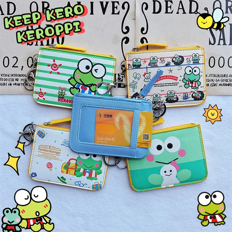 Sanrio Anime Bag Kawaii Keroppi Coin Purse Children Toys Card Holder Cartoon Girls Wallet Fashion Women Bags Kids Birthday Gifts