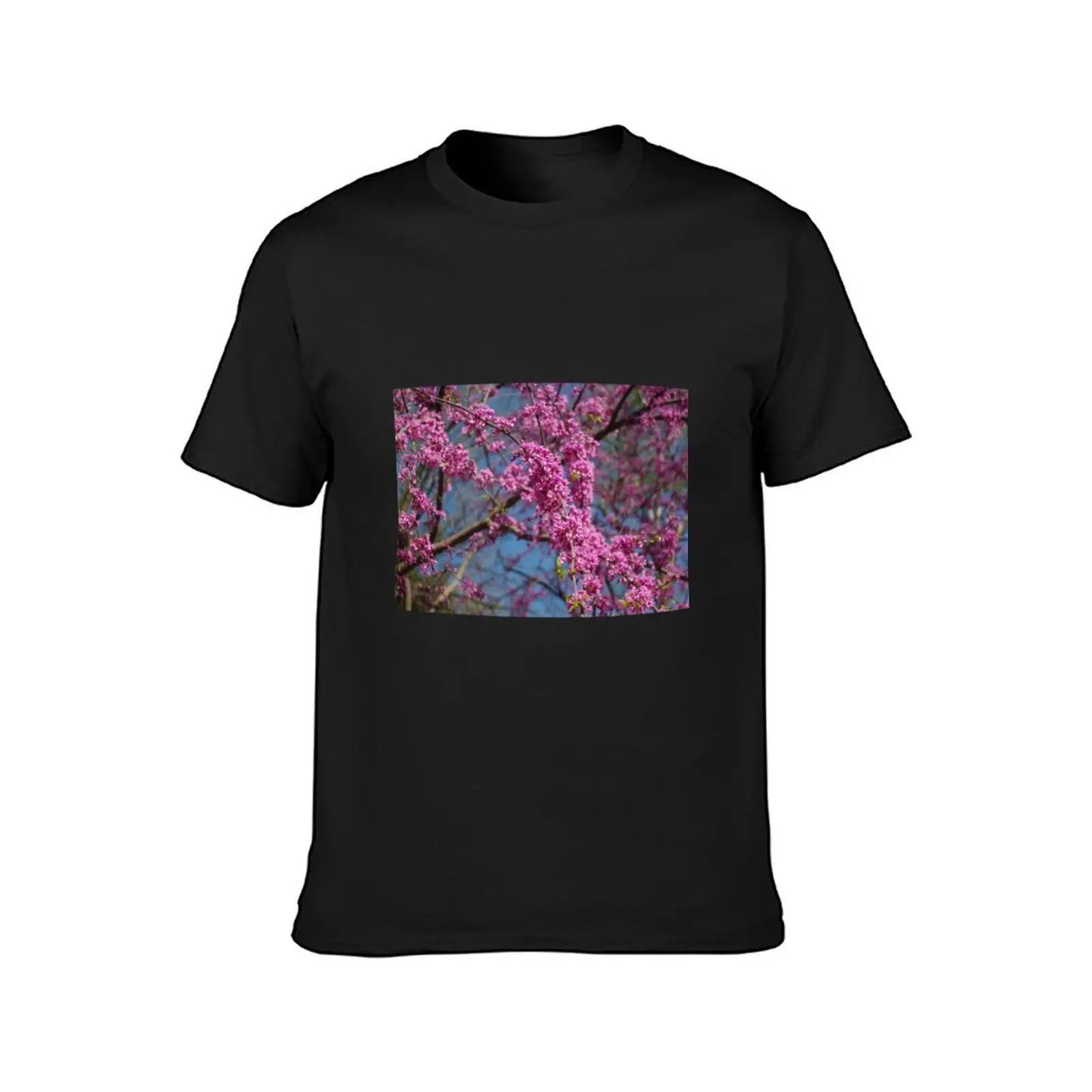 Blue Skies And Redbud In Spring T-Shirt blanks vintage clothes mens graphic t-shirts hip hop