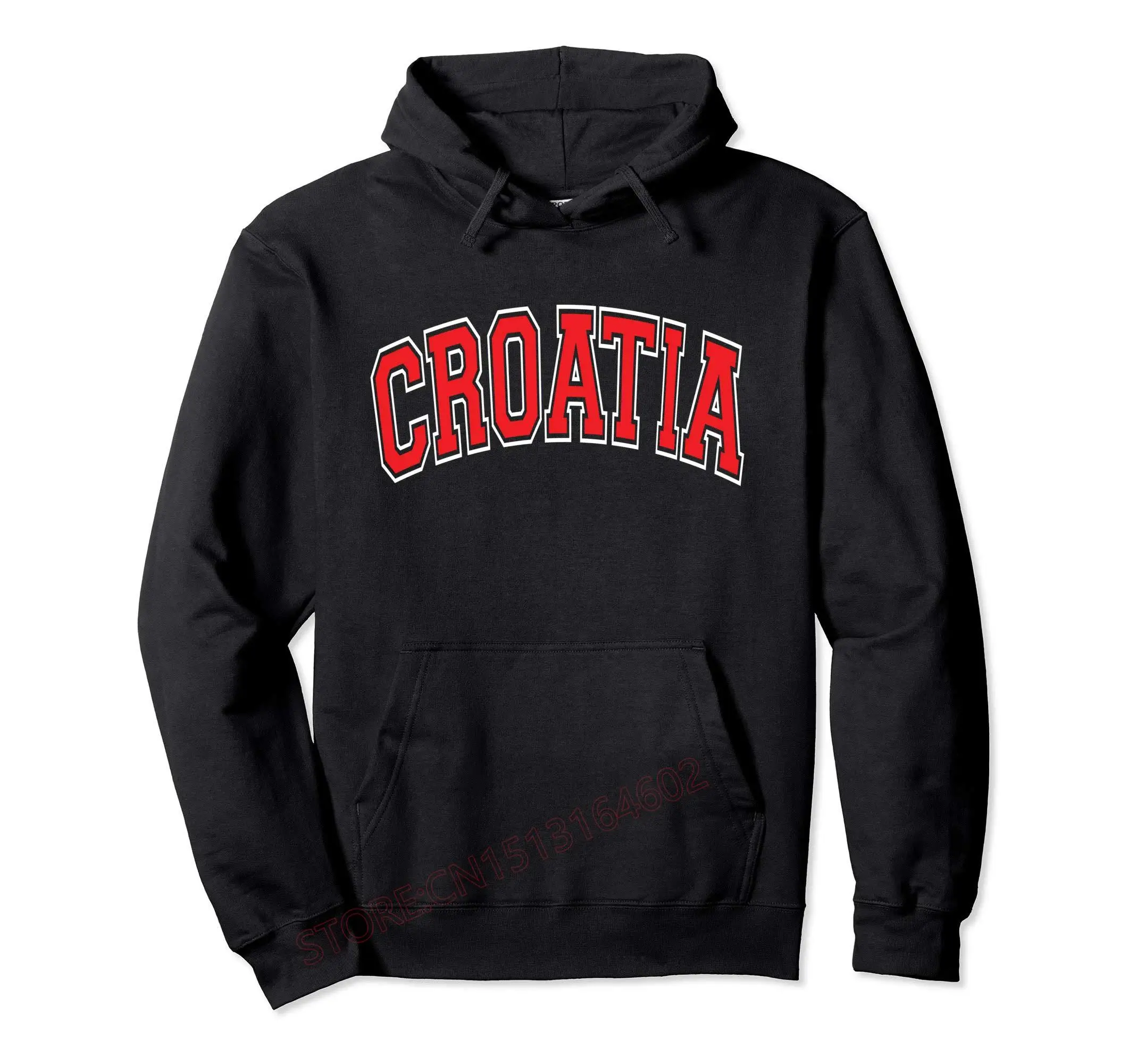 Vintage Hrvatska Croatia Croatian Flag Pride Pullover Hoodie Men Women Unisex Cotton Hoodies Hip Hop Style Sweatshirt