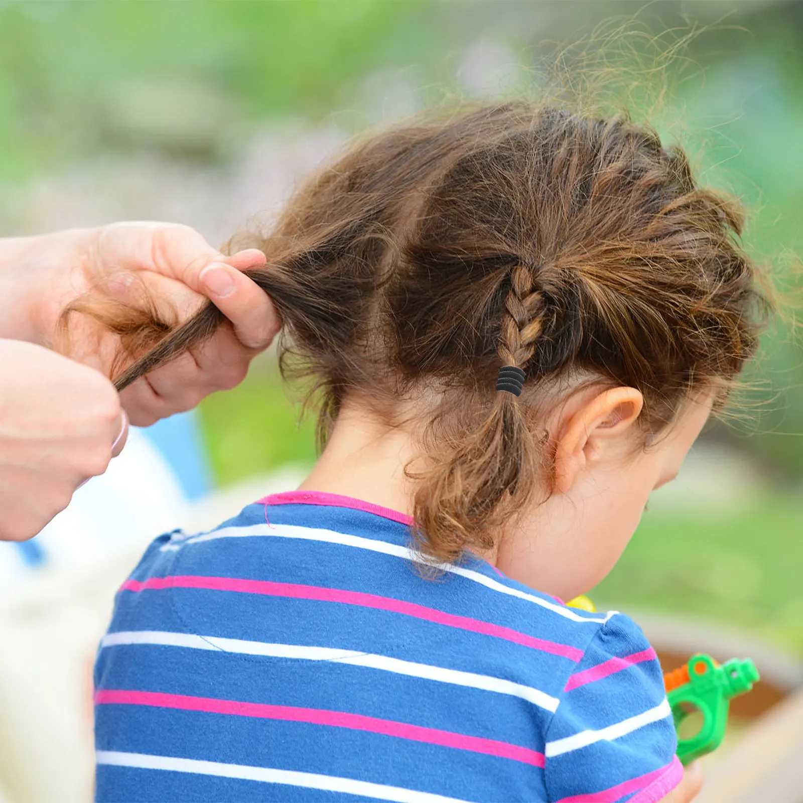 

200Pcs Girl Hair Rings Soft Breathable Cloth Comfortable Fit Excellent Elasticity No Slip Ideal for Sensitive Scalps Decorative