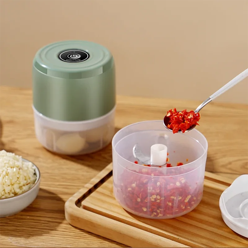 New Electric Mini Garlic Chopper USB Meat Grinder Sturdy And Durable Kitchen Tool for Crushing Garlic Ginger And Vegetables