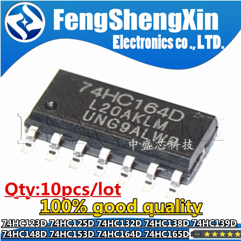 

10PCS 74HC125D 74HC125 SOP SN74HC125DR SOP-14 74HC132D 74HC138D 74HC139D 74HC148D 74HC153D 74HC164D 74HC165D 74HC164 74HC123D
