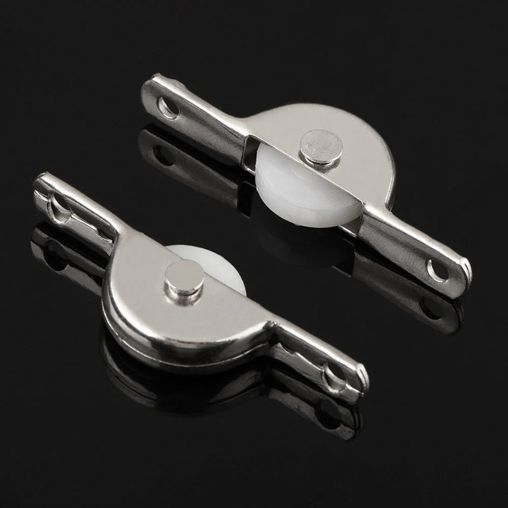 ABLK 10 Uds puerta ventana armario cajón contenedor individual Nylon y 10 piezas de acero inoxidable doble volante montaña