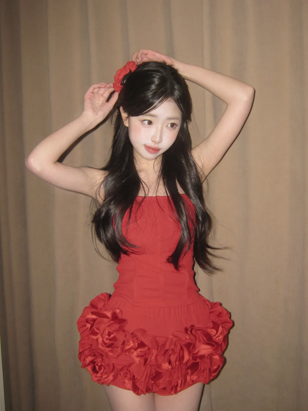 

Новая красная юбка-шорты Sweet Bowler Ne Red Dr с кружевом и высокой талией для вечеринок, дней рождения, Нового года, создающая ощущение роскоши