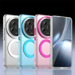 For Xiaomi 14 Ultra 5G Cover Xiaomi 14 Ultra Xiaomi 14 14T Pro Case Candy Color Translucent Matte Magnetic Shockproof Bumper