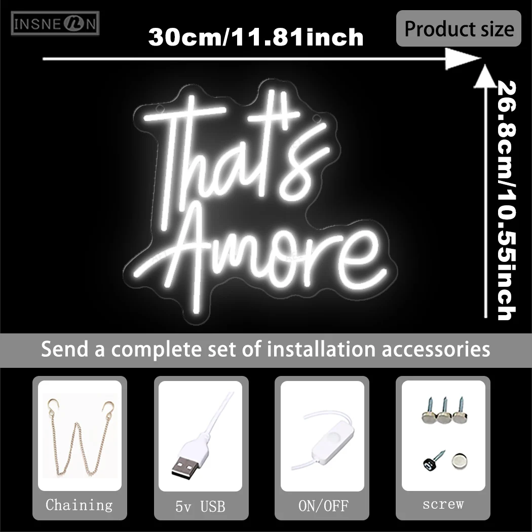 That is Amore Neon Sign Light For Wedding Decor Lamp Bedroom Birthday Bachelorette Party Home Room Wall Decoration Neon Light