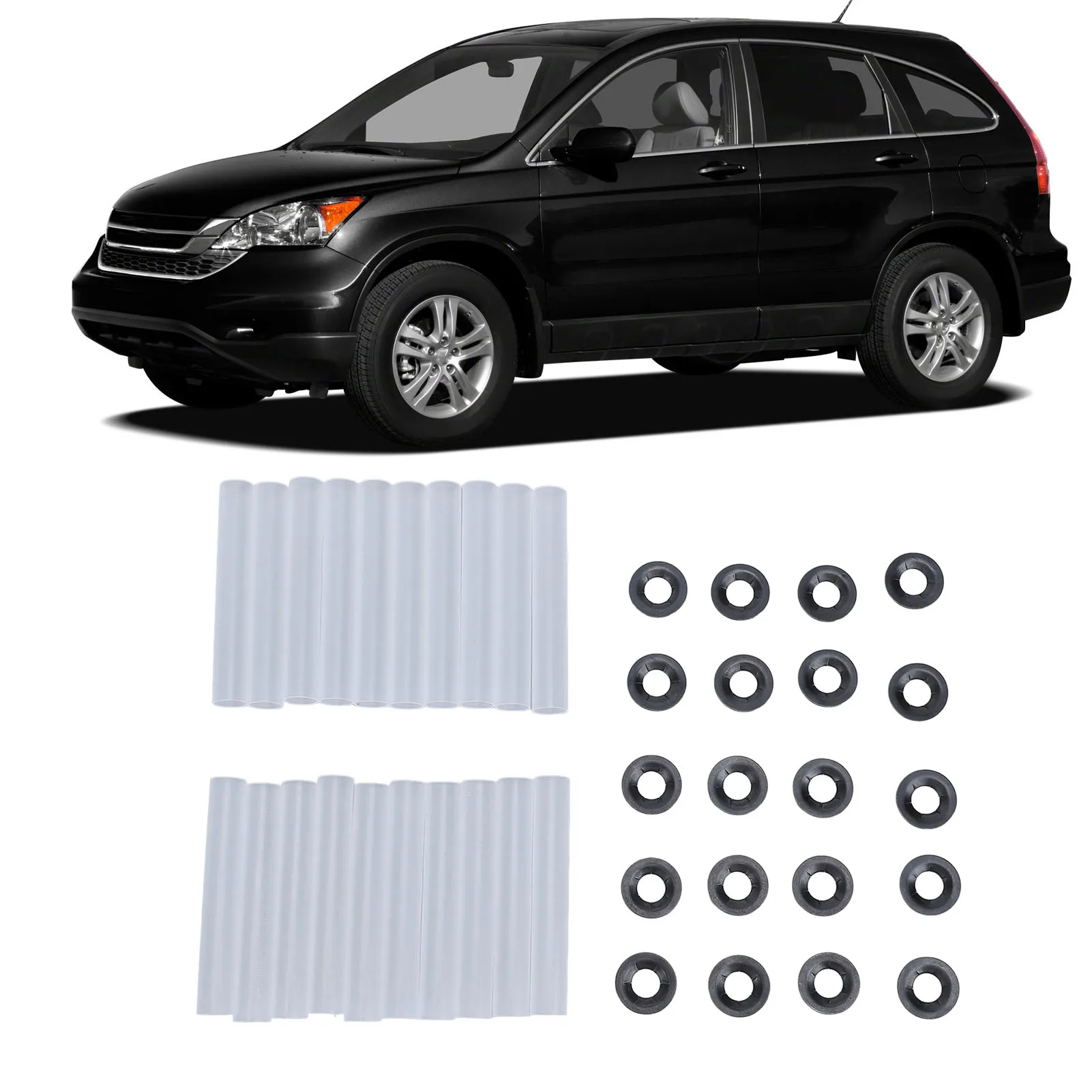 

Shaft Nuts Sleeves 20 Sets 11mm ID 80mm Length Garage Door Hinge Quiet Roller Sleeves Wear Resistance for Cars RV Garage Doors