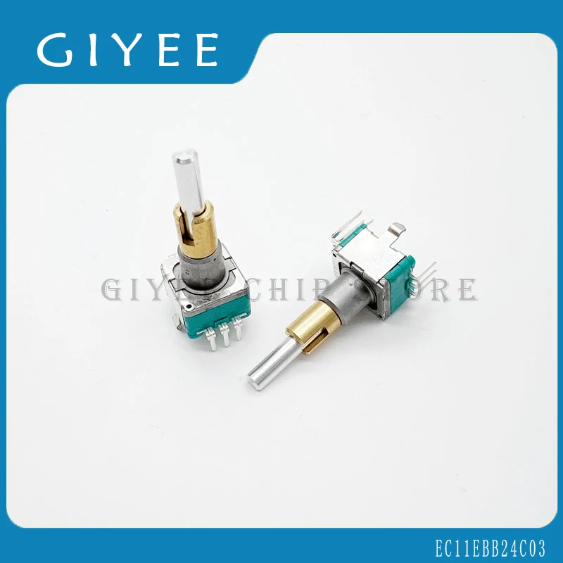 2PCS  100% New Original ALPS EC11EBB24C03 Dual Axis Encoder With Switch 30 Positioning Number 15 Pulse Point Handle 25Mm