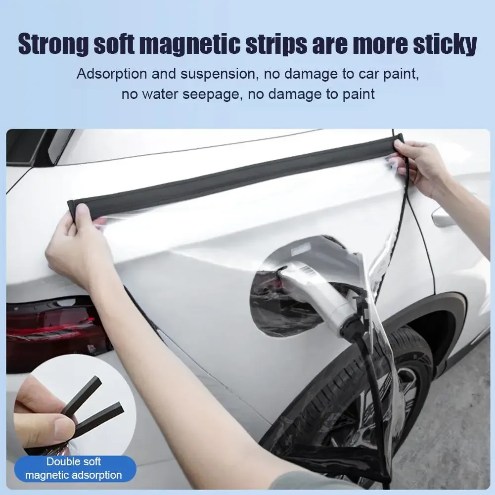 Magnetic New Energy Car Charging Rain Cover For Electric Vehicle Waterproof Outdoor Charging Universal Car Accessories
