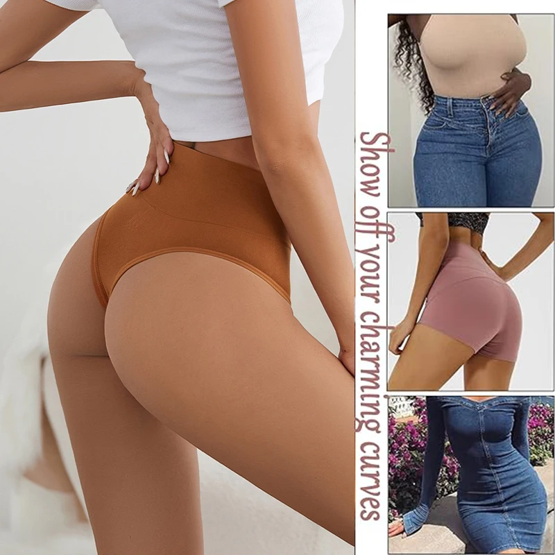 Nahtlose Unterwäsche mit mittlerer Taille, antibakterieller G-String, atmungsaktives Höschen, sexy T-förmiger Tanga, übergroßer Yoga-Sport-Damen-Tanga