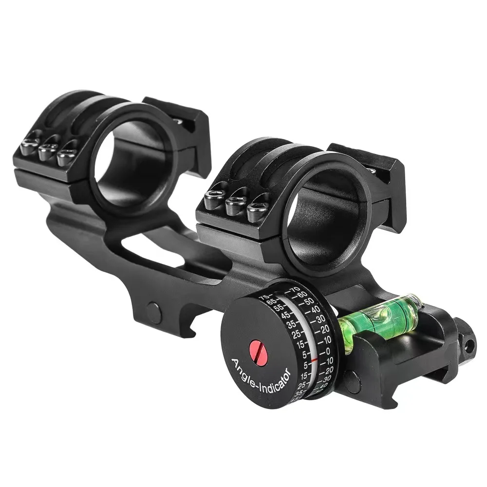 Metal Tactical Hunting Riflescope Mounts With Angle Indicator Bubble Level 25.4mm/30mm Scope Aluminium Alloy Mount Rings