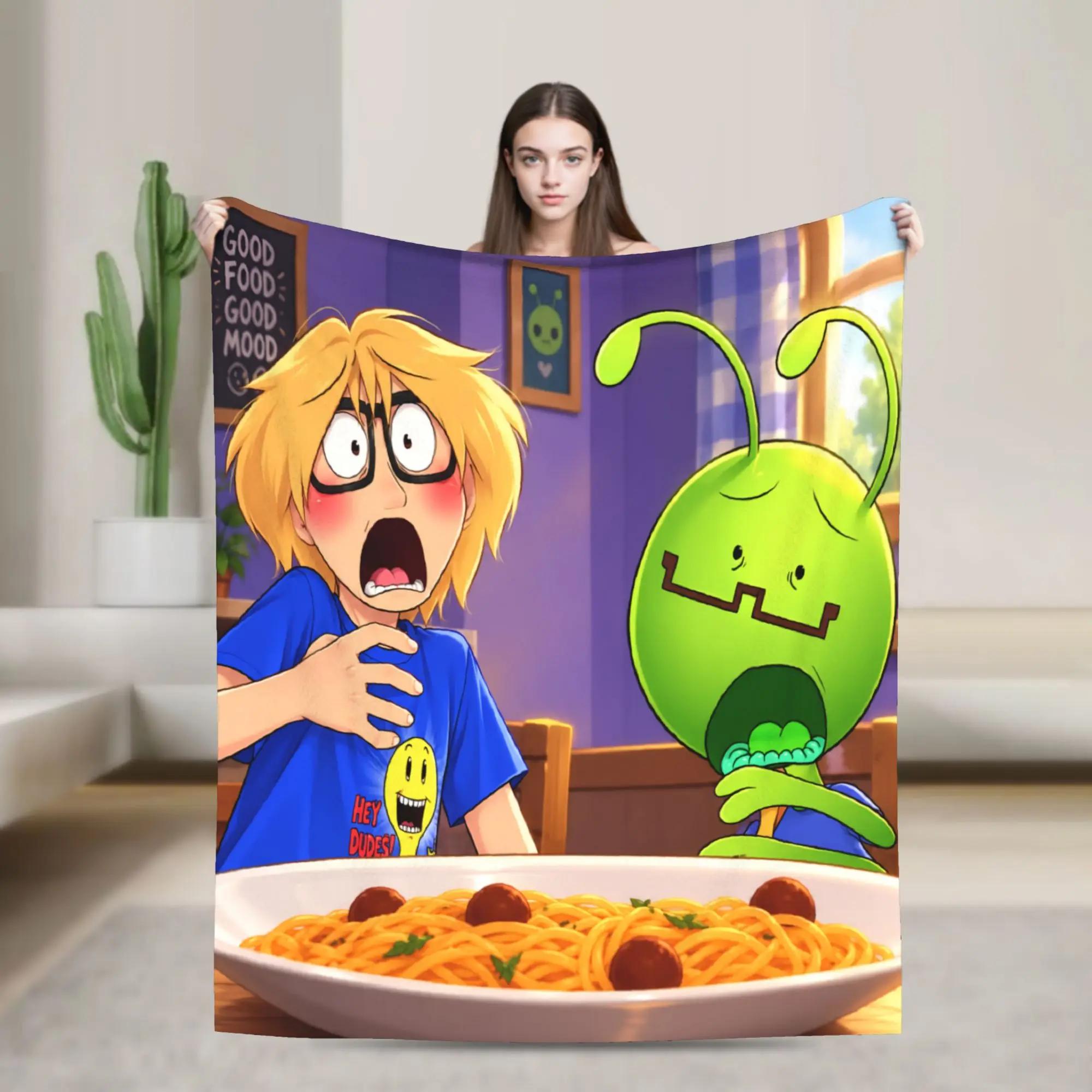 F-Fact A-Attack Adventures Blankets Coral Fleece Plush  Cozy Lightweight Thin Throw Blanket for Sofa Bedding Throws
