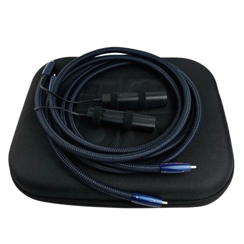 Coppia cavo RCA acqua rame 2RCA a 2RCA HiFi amplificatore Audio linea di segnale saldatura a freddo spina placcata argento