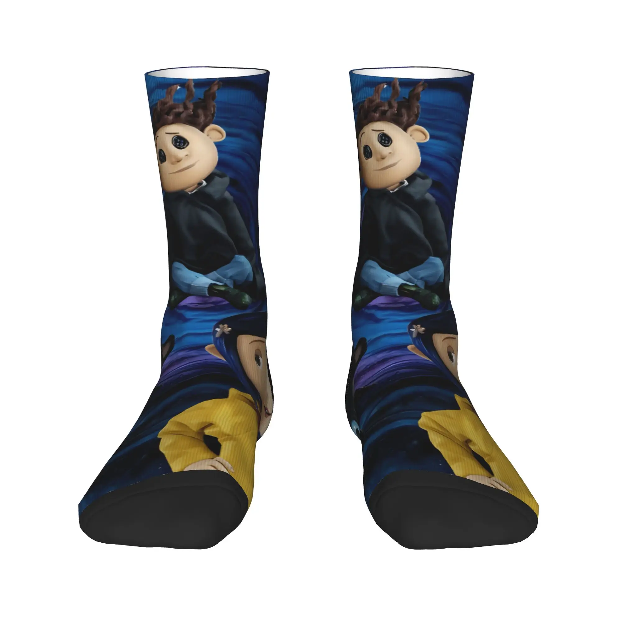 جوارب كورالينز رعب كرتونية مضادة للانزلاق جوارب رجالية مريحة للتسلق جوارب بنمط قوطي للخريف #2