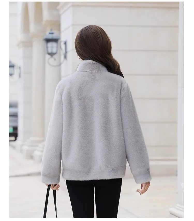 2025年婦人服厚手イミテーションミンクファーコート冬新作1115