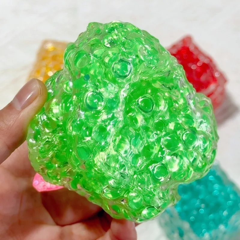 Colorful Flow Pattern Squeeze Toy Soft Grainy Square Fidget Relieve Anxiety Anti Stress Toy for Adults Gift