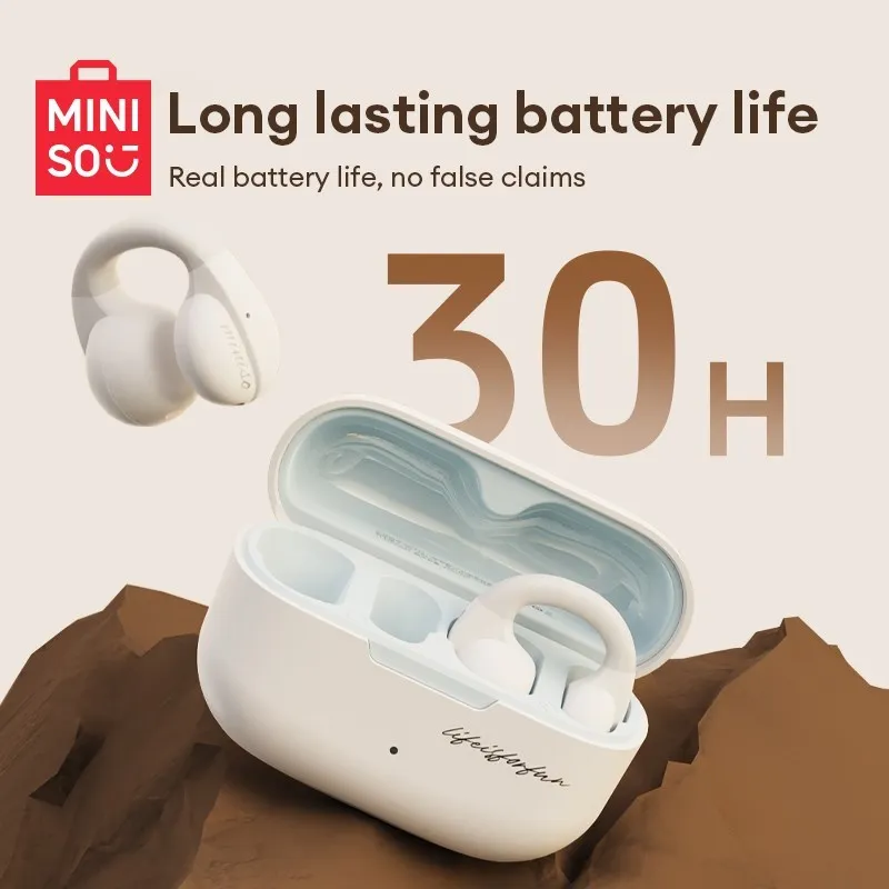 MINISO-MCT12 Auscultadores impermeáveis sem fio, redução de ruído Earbuds com microfone, Touch Control, True, Long Endurance, escolha