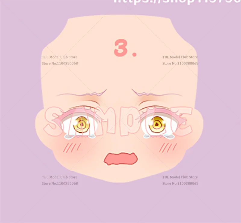 Gsc دمية استبدال الوجه OB11 رئيس سبليت ملحق 1/12 مقياس دراسة حالة فانيتاس مصاص دماء لجندي عمل الشكل 6 بوصة