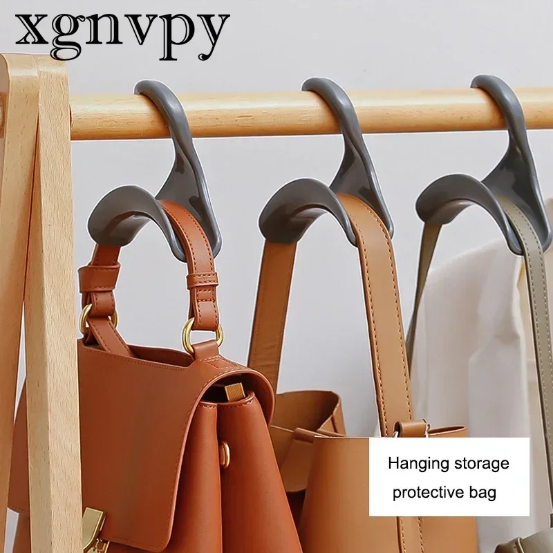 xgnvpy Japanese Style Arched Hanger Hook Bag Rack Storage Closet Organizer Hat Scarf Shawl Wallet Handbag Holder Space Saver