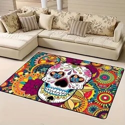 Mexican Day of The Dead Carpet for Living Room Home Decor Sofa Table Large Area Rugs Bedroom Bedside Foot Pad Anti-slip Doormat