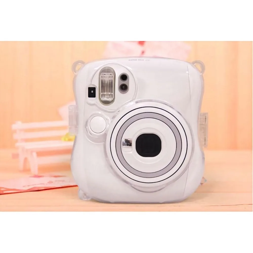 Instax Mini 25/26+ Transparent Case Crystal Case Camera Protective Case with Strap CAA06