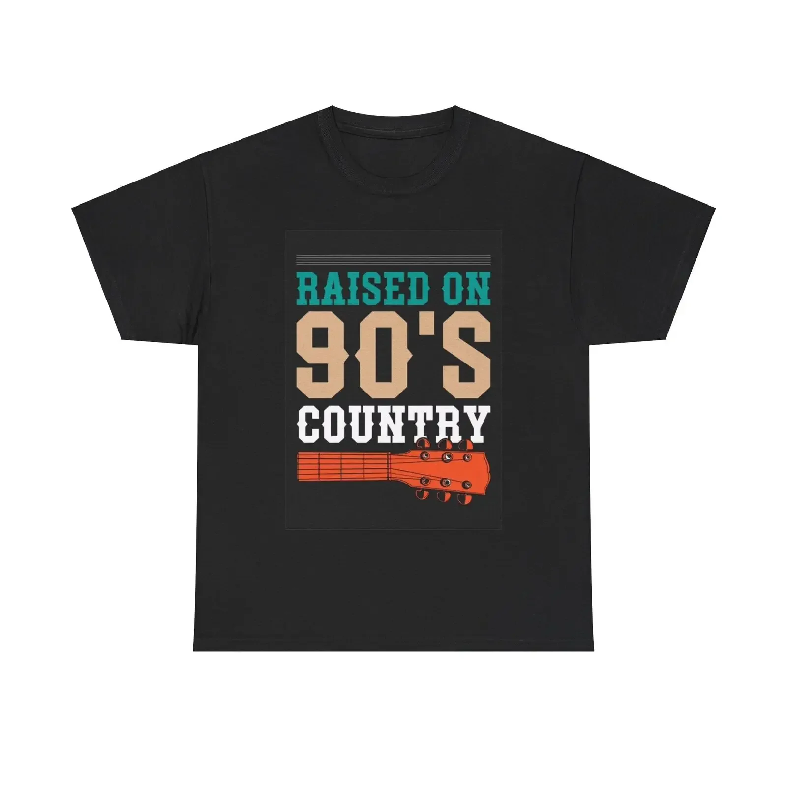 Raised on 90s Country Tshirt Retro Hank Willie Strait USA Unisex Heavy Cotton