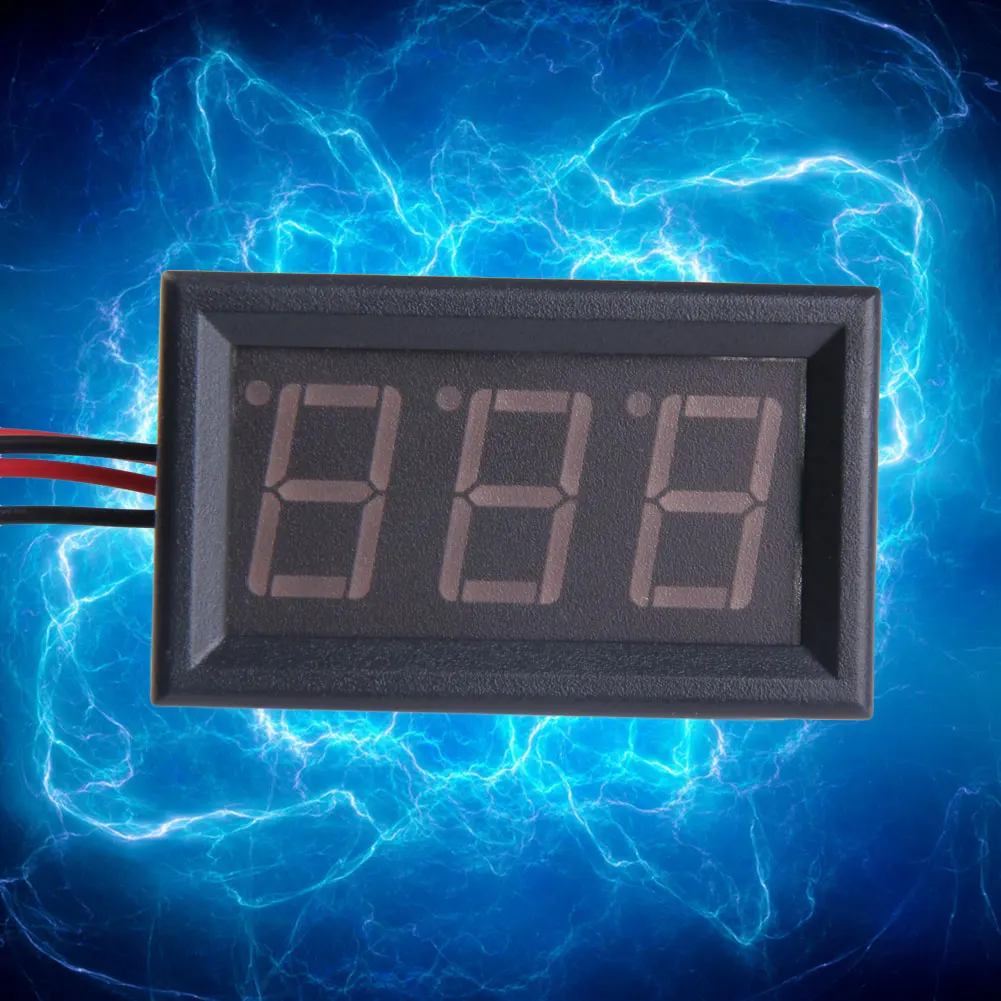 1-10pcs Electric Current Tester DC Digital Voltmeter Ammeter 20A Red LED Panel Amp Meter Digital Voltmeters Voltage Indicator