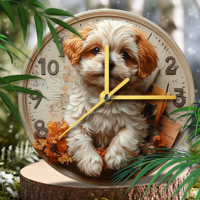 Shih Tzu Pet Clock Perfect for Dog Lovers, Home Décor, and Pet Memorial - Ideal Gift for Christmas and Pet Enthusiasts