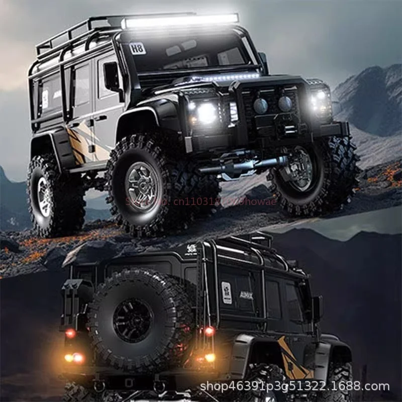 Meijiaxin West H8h + simulación de alto especificaciones 1/8 Defender Venta caliente Control remoto vehículo de escalada eléctrico vehículo todoterreno