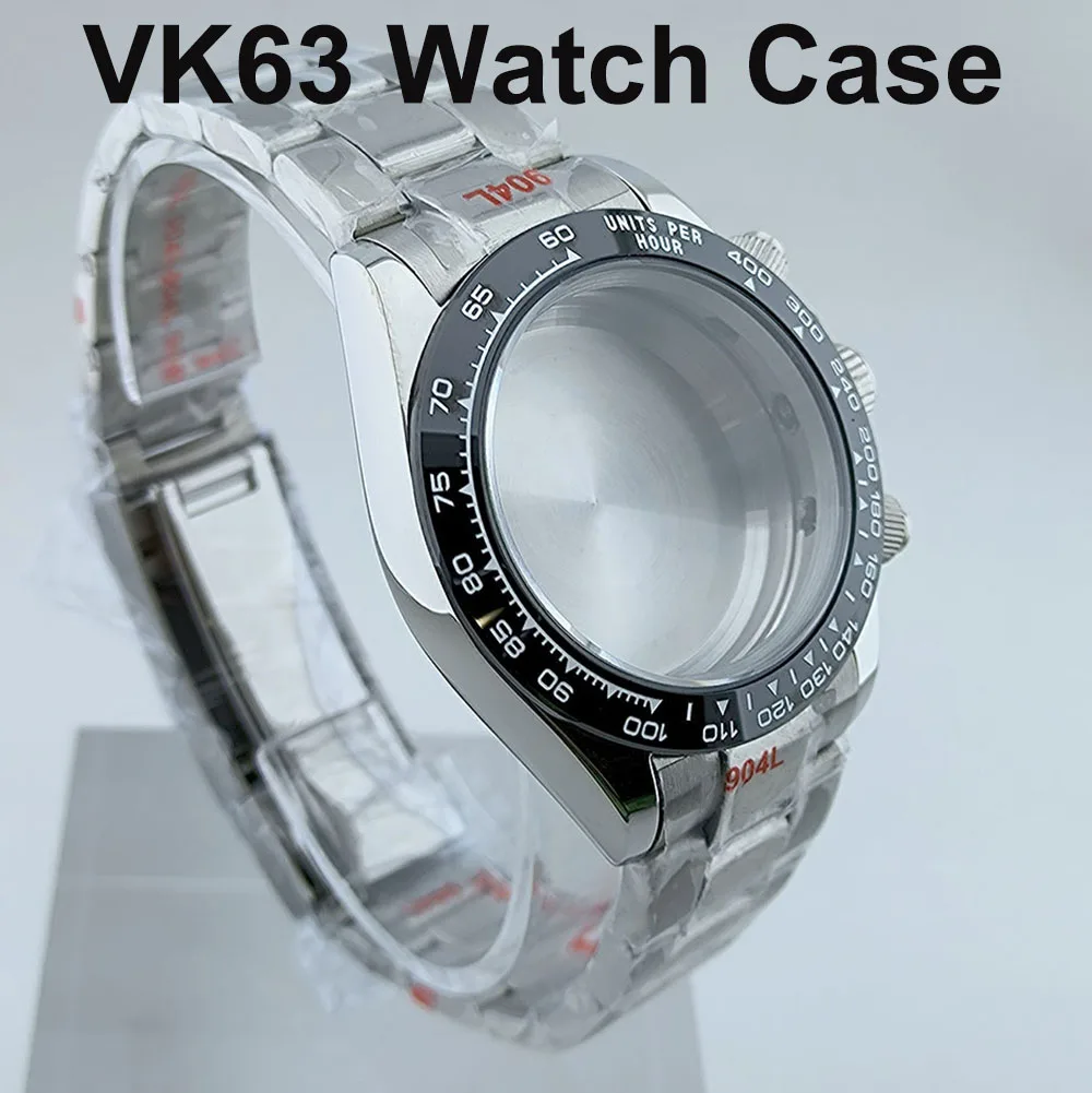 

39mm VK63 Watch case men's chronograph quartz watch suitable for VK63 movement watch accessories