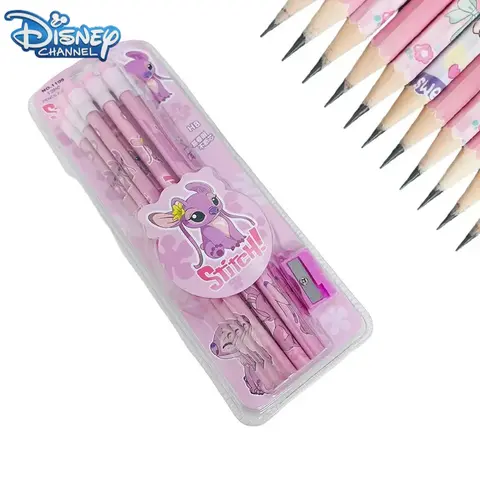 12 st Stitch Lilo & Stitch söta tecknade HB-pennor, 12 pennor och 1 pennrulle för brevpapper, skrivande och teckning 8 best sales stygnpennor - №3