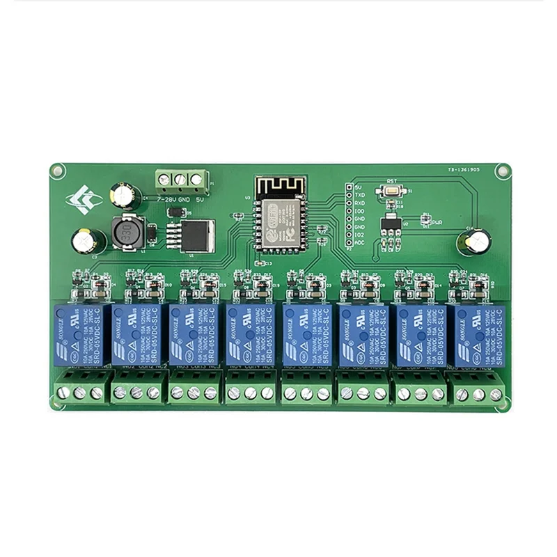 8 Channel ESP8266 Wireless WIFI Relay Module ESP-12F Development Board DC 5V/7-28V E-WeLink APP Remote Control