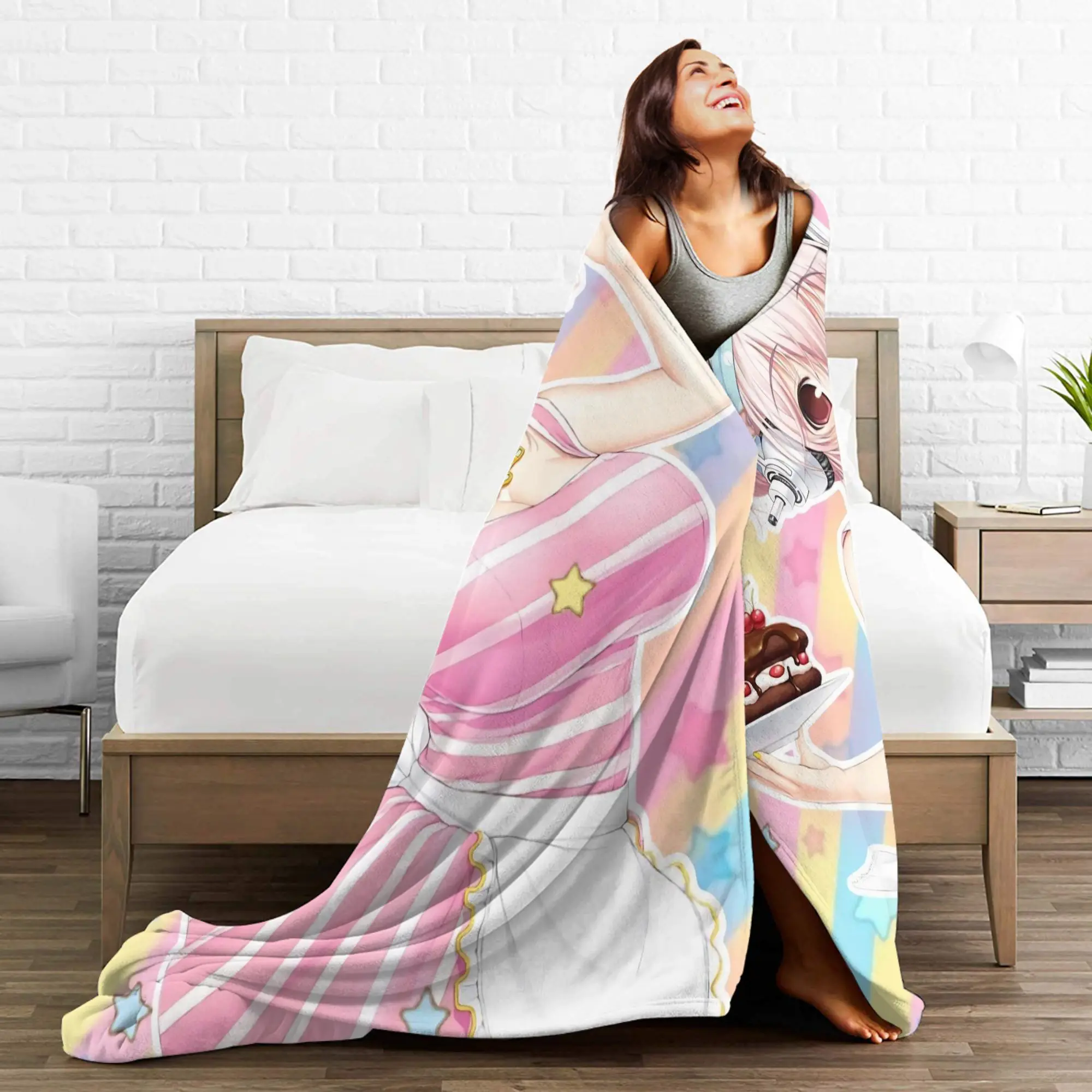 بطانية سوبر سونيكو عالية الجودة فائقة النعومة يلقي الشتاء للأطفال في غرفة المعيشة مفرش سرير أنيق #5