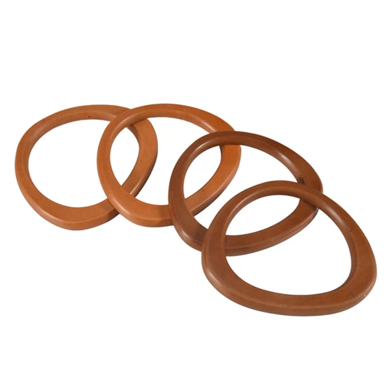 Wooden Purse Handle Circle Wooden Handles Replacement Tool for Crocheted Knitted Bag Beach Bag Straw Bag Purse Handles-A51M