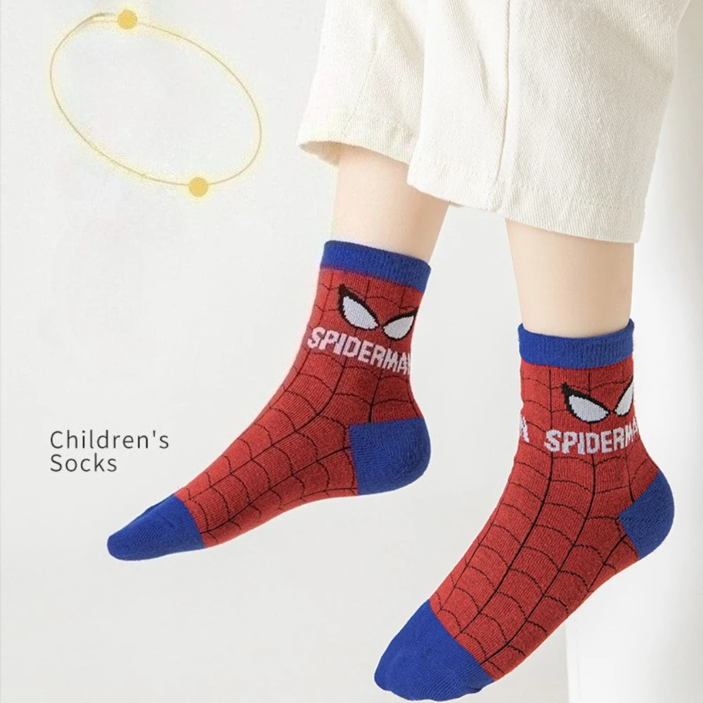 Neue Cosplay Kostüme Anime Baby Socken Spinne Cartoon Anime Hero Baumwolle Jungen Rohr Socken Kinder Herbst Winter Kinder Cartoon Socken