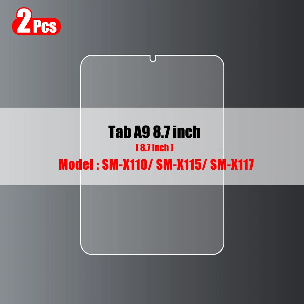 2 STKS Gehard Glas Screen Protector voor Samsung Galaxy Tab S11 Ultra S10 Fe Plus Tab S10 Lite A11 Plus A9 A11 + A9 + Film
