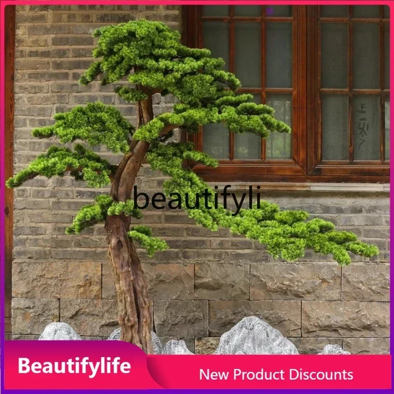 

11zSimulated welcome pine fake tree beauty pine bonsai Luo Hansong landscape ornament new Chinese entrance landscaping fake tree