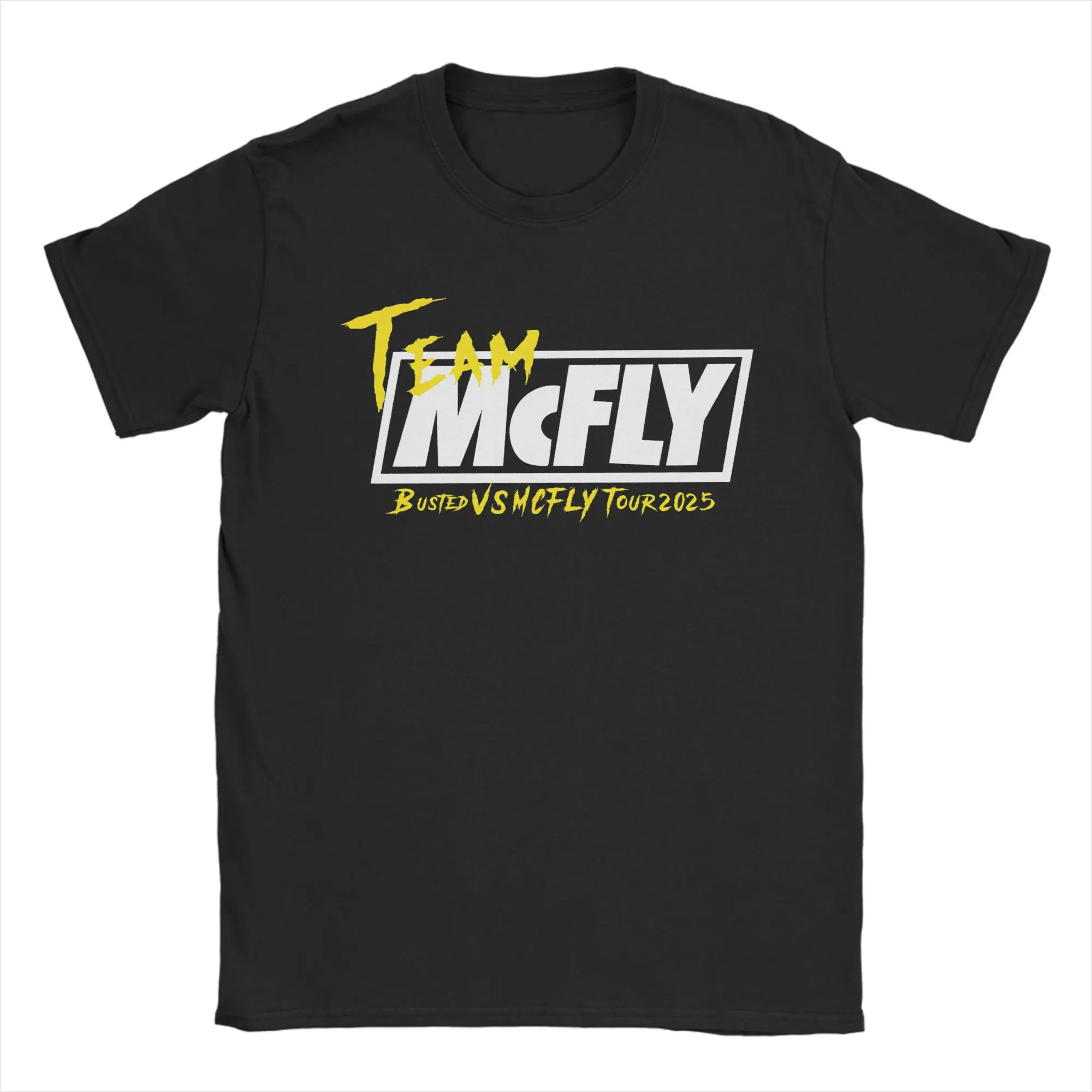 Busted Retro Music McFly Concert Tour 2025 Men's T Shirts Pop Rock Casual Tees Short Sleeve Crewneck T-Shirts Cotton Unique Tops