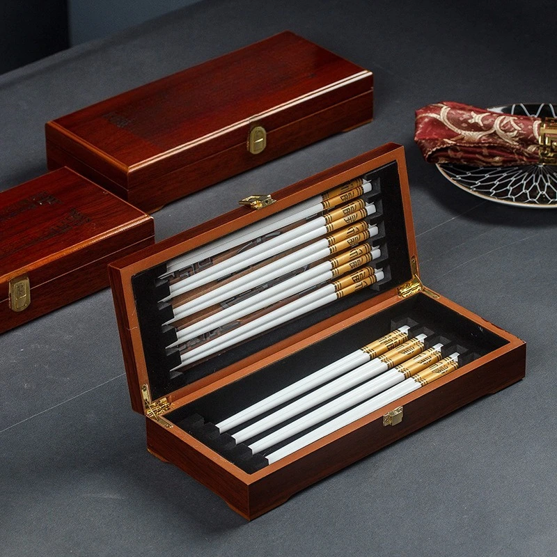

Ceramic chopsticks gift box for household chopsticks, high temperature resistant and non-slip chopsticks tableware gift set