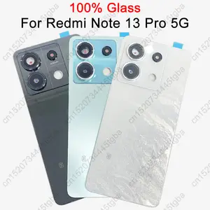 Bilashmart Note 13Pro AAA Back Cover Housing With Camera lens Xiaomi Redmi Note 13 Pro 5G Back Housing Battery Cover Door with Adhesive