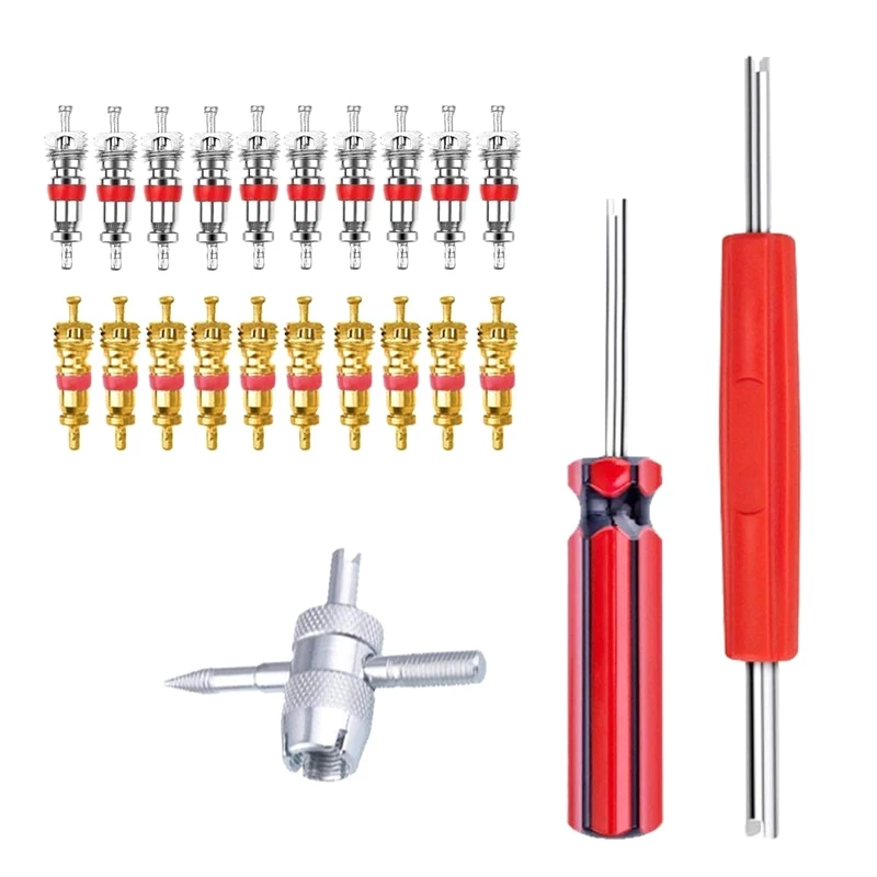1Set Car Tire Valve Core Removal Tools Insert Remover Wrench Screw Driver For Car Bike Motorcycle Wheel
