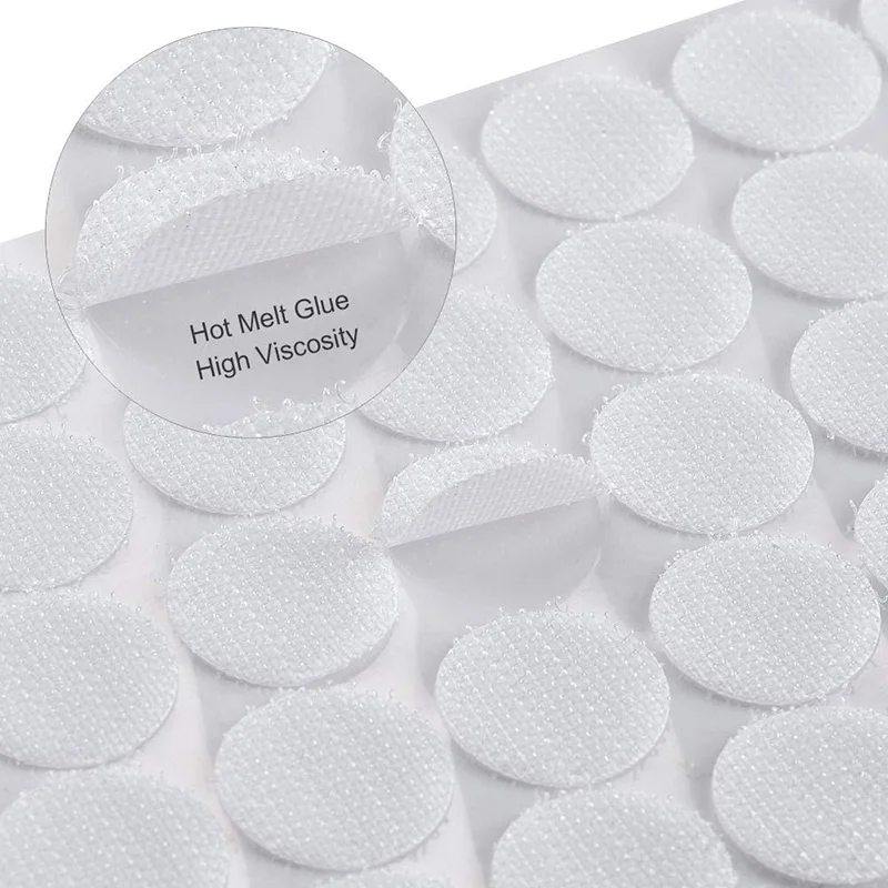 50Pairs Strong Self Adhesive Fastener Tape Dots 10/15/20/25/30mm  Hook and Loop Adhesive Dots Nylon Sticker Coins for Diy Crafts