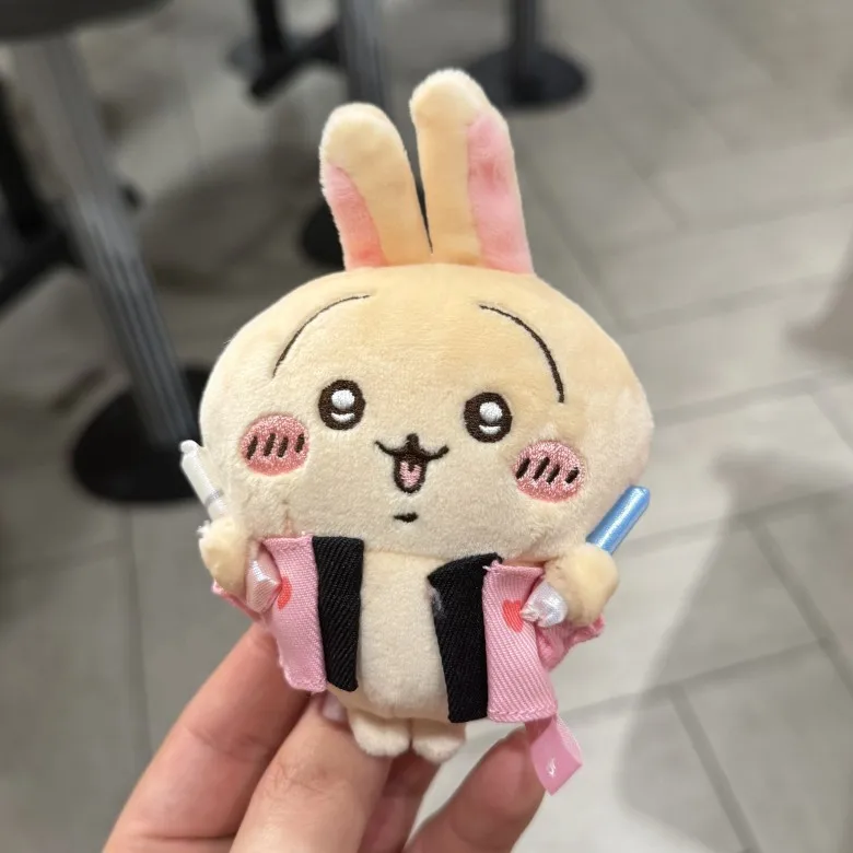 Usagi Take Light Stick Take A Fan Heart-Shaped Glasses Plush Stuff Toy Keychain Crossbody Bag Pendant Birthday Gift Friends ﻿ view 5