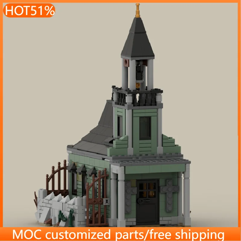 

Набор для сборки собора (703 детали), модель старинной западной церкви MOC, модульный конструктор, простая детская модель, игрушка для самостоятельной сборки, подарок на праздник