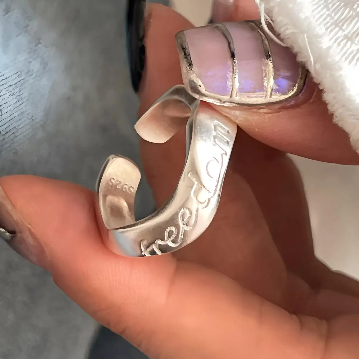 925 Sterling Zilveren Ketting Knoop Ring Voor Vrouwen Wrap Brede Band Rock Geometrie Punk Sieraden Gift Groothandel Dropshipping