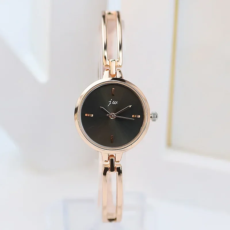 Women Watch Minimalist Small Dial Wristwatch Rose Gold Luxury Alloy Strap Ladies Watch No Bracelet Feminino Quartz Montre Femme